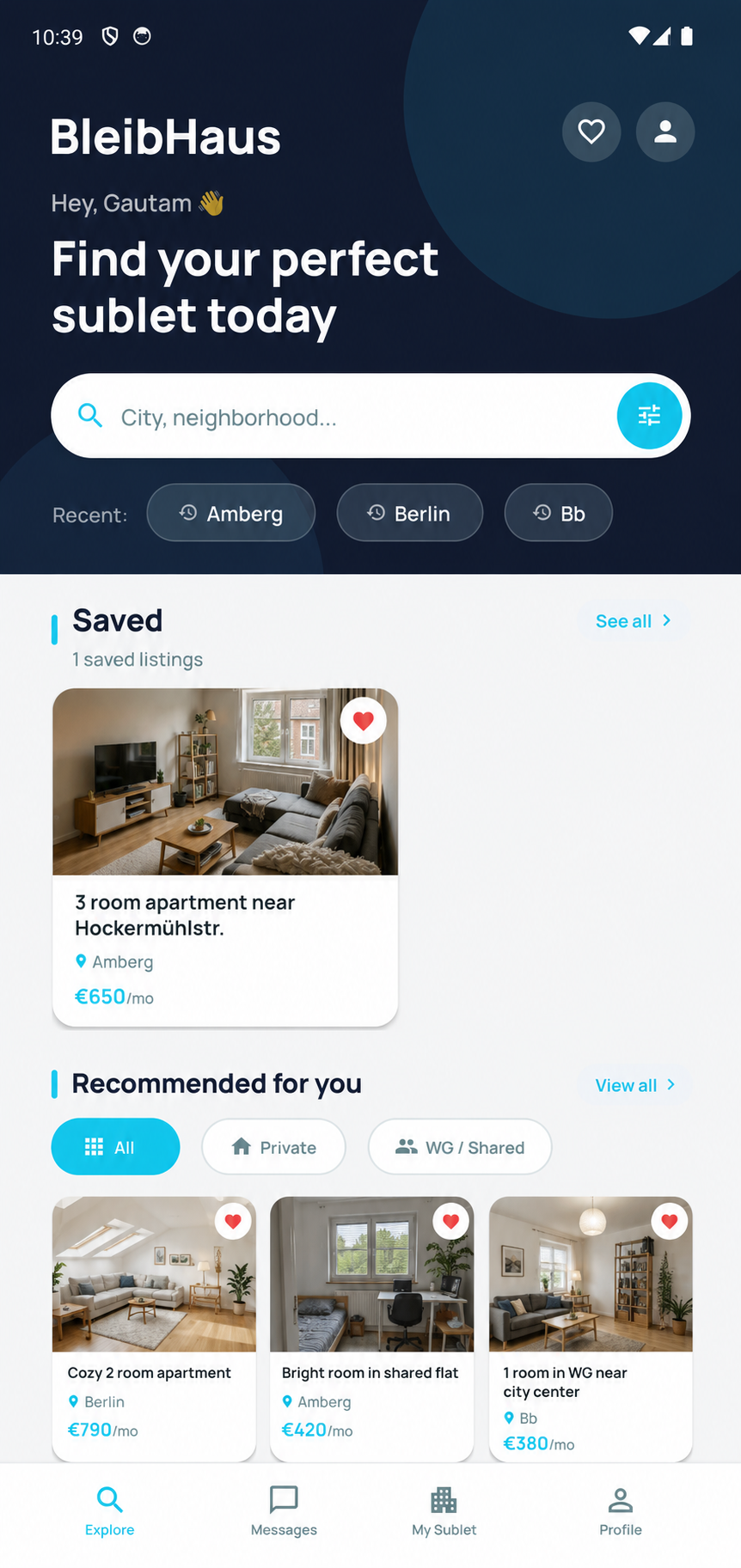 Find your perfect sublet